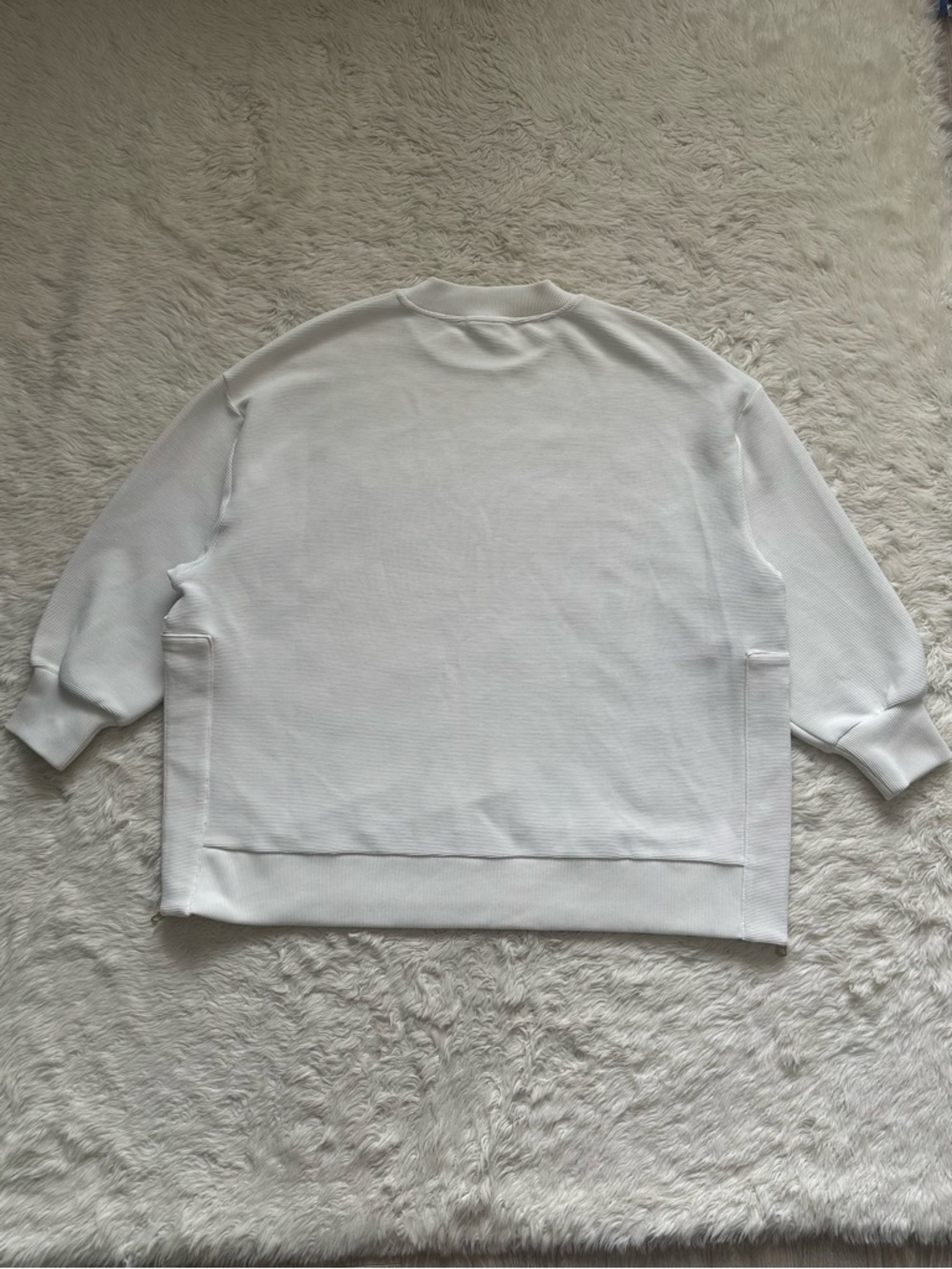 Varley Sweater Mae Boyfriend Sweat Pullover Oversized Longline Side Zip Sz 1X - Picture 5 of 15